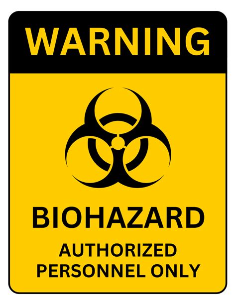 Warning Biohazard Sign: Printable Templates (Free PDF Downloads)