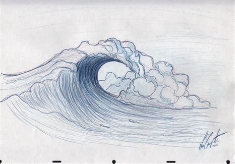 Pin by Ben on golwe | Waves sketch, Sketches, Wave drawing