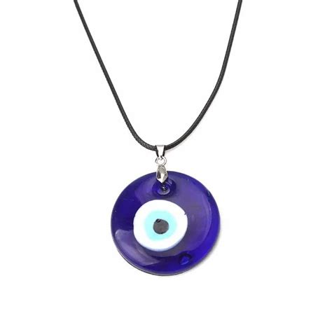 Turkish Evil Blue Eye Necklace Women Or Men Glass Pendant Turkey ...