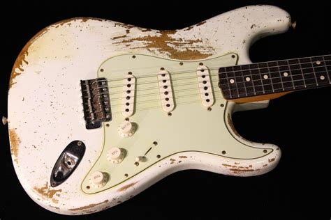 Fender Custom 1960 Stratocaster Heavy Relic Olympic White (SN: R62342) | Gino Guitars