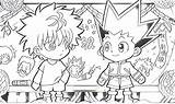Gon Killua Coloriage Coloringhome Hisoka Coloringonly Colorironline  sketch template