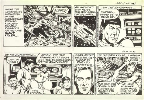 HARRIS, RON - Star Trek dailies 7/12 and 7/13 1982, LARRY NIVEN writes, Ringworld characters, in ...