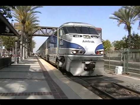 Amtrak Pacific Surfliner 566 Stops at Fullerton - YouTube