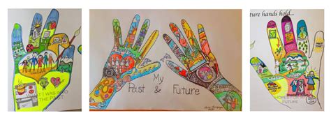 Cheerful Past and Future Hands Level: 1-4 - Display My Art