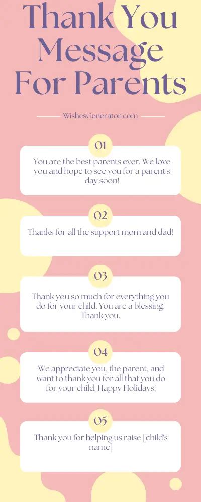 60 Thank You Message For Parents – Appreciation Messages