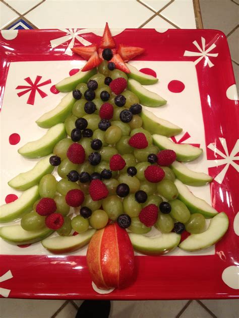 Christmas Fruit Tree: Healthy and Pretty | Christmas food, Christmas snacks, Holiday healthy snacks