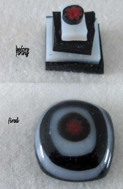 Microwave Kiln Glass Fusing: Fused glass pieces - before and after firing | Kiln glass art ...