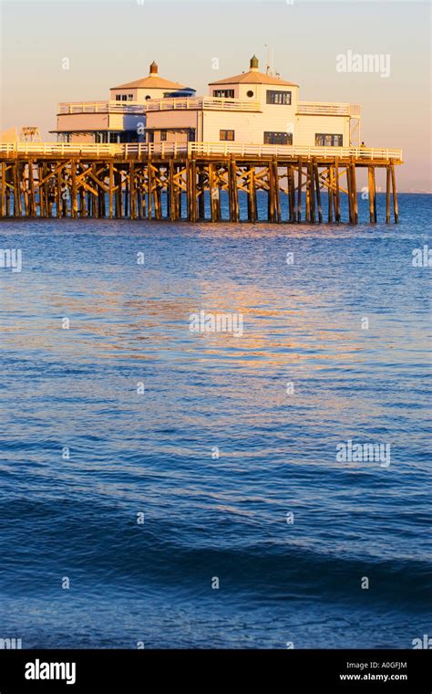 Sunset Malibu Pier Stock Photo - Alamy