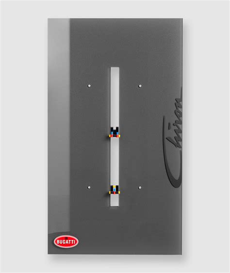 Wall mount display for LEGO® Technic 42083 Bugatti Chiron "Pur Gris"