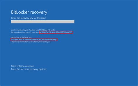 BitLocker preboot recovery screen | Microsoft Learn