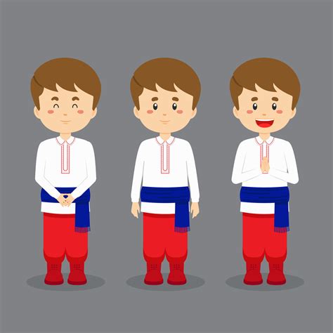 Ukraine Character with Various Expression 4649480 Vector Art at Vecteezy