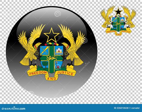 Coat of Arms of Ghana Vector Illustration on a Transparent Background ...