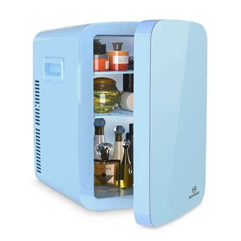 MOOSOO 15L Portable Skincare Beauty Mini Fridge Personal Fridge Cooler for Cosmetics Beverages ...