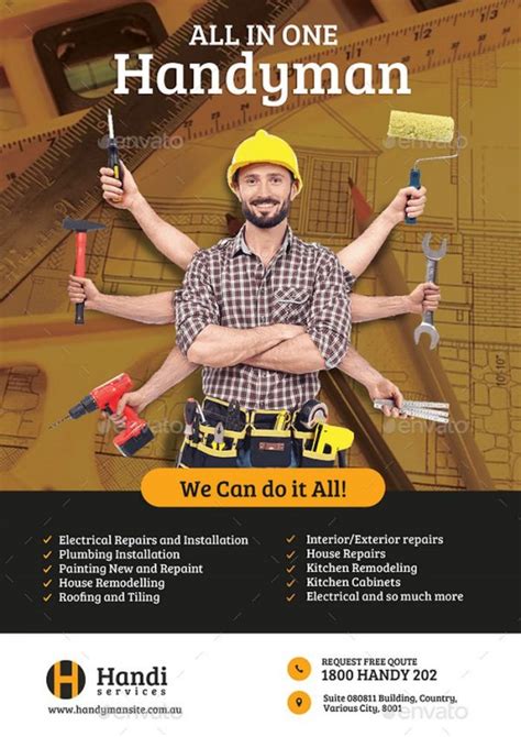 20 Best Handyman Flyer Templates & Designs 2024 - Templatefor