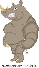 Angry Rhino Cartoon Stock Vector (Royalty Free) 161524133 | Shutterstock