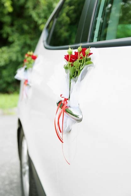 Premium Photo | Wedding car decorated with flowers