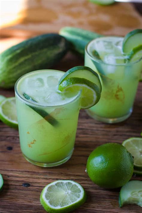 Cucumber Lime Tequila Cocktail | Food with Feeling