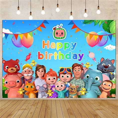 Cartoon Film Backdrop for Happy Birthday Family Party in 2022 | Backdrops kids, Backdrops for ...
