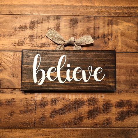 Believe Sign Wooden Sign Wall Decor Hand Painted | Etsy