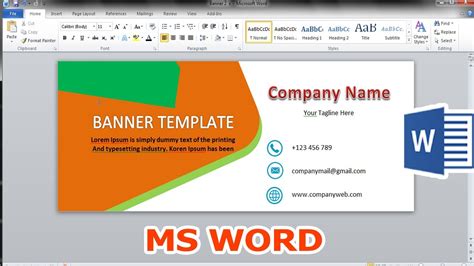 Microsoft Word Banner Template - Ccalcalanorte.com