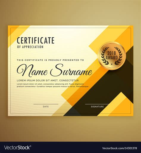 Modern creative certificate design template Vector Image