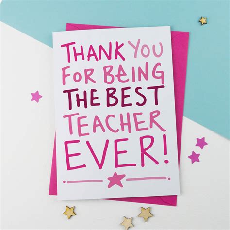 Teacher Thank You Card By A is for Alphabet