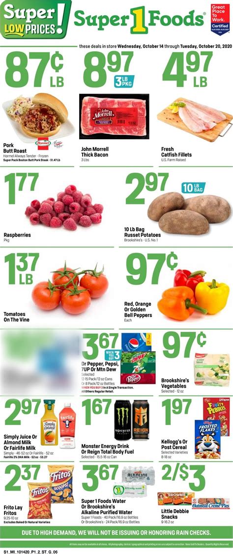 Super 1 Foods Current weekly ad 10/14 - 10/20/2020 - frequent-ads.com