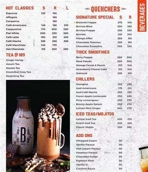 Barista Coffee Menu, Menu for Barista Coffee, Kharghar, Navi Mumbai, Mumbai