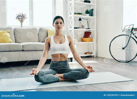 Relaxing exercise. stock image. Image of exercising - 152239199