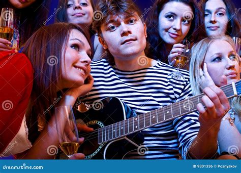 Party of Group Young People. Stock Photo - Image of disco, holiday: 9301336