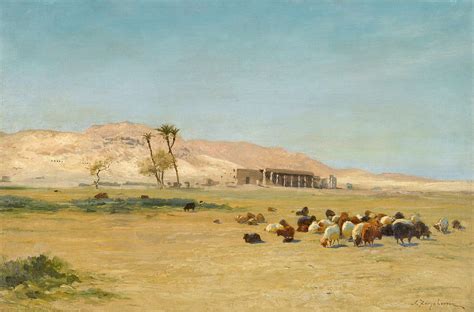 Egyptian Landscape Painting by Joseph Farquharson