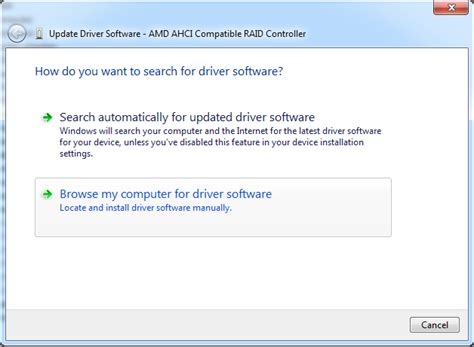 Updating driver for AMD AHCI Compatible RAID Controller