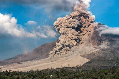 Pyroclastic flow, Mount Sinabung, January 2014 - Stock Image - C037/8425 - Science Photo Library