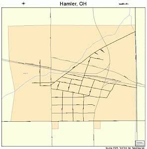 Amazon.com: Large Street & Road Map of Hamler, Ohio OH - Printed poster size wall atlas of your ...