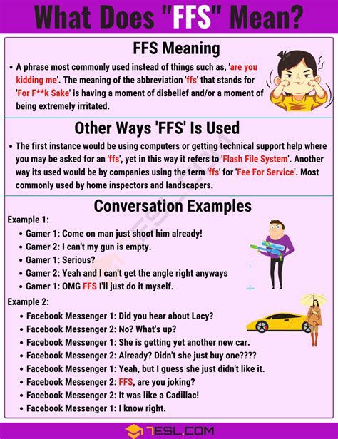 FFS Meaning: What Does FFS Mean and Stand for? • 7ESL