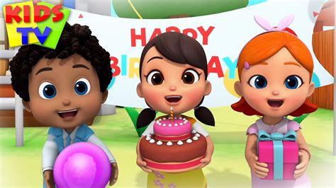 Happy Birthday Song | Kindergarten Nursery Rhymes & Songs for Babies | Kids Cartoon Videos - YouTube