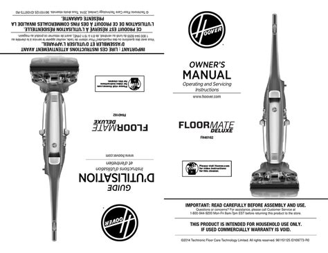 HOOVER FLOORMATE DELUXE FH40162 OWNER'S MANUAL Pdf Download | ManualsLib