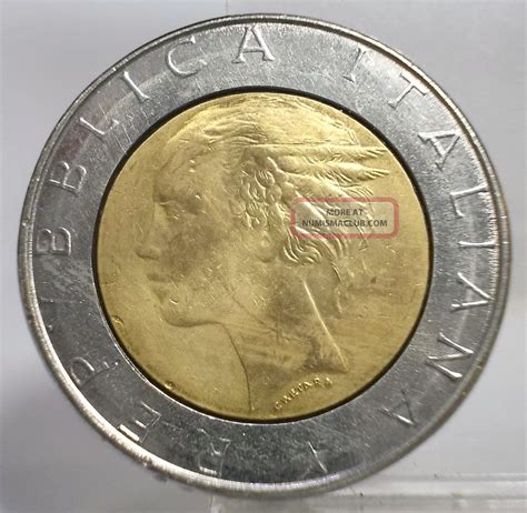 Italy 1987 500 Lire Bi Metallic Coin Au Circulated