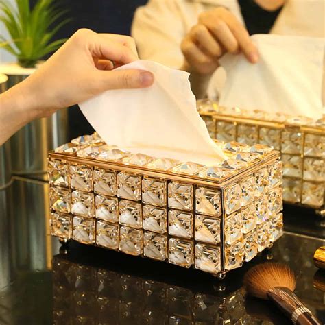 Luxury Rhinestone Tissue Box Holder – NoveltyStreet