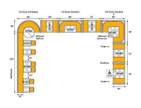 Architecture of Restaurant Booths - Booth Layout & Design | Restaurant ...