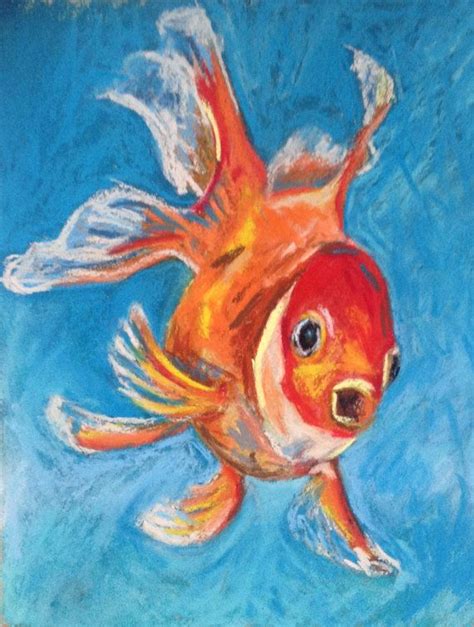 Red & Orange Goldfish Original Pastel Drawing wall by MinnieZs, $55.00 (With images) | Oil ...