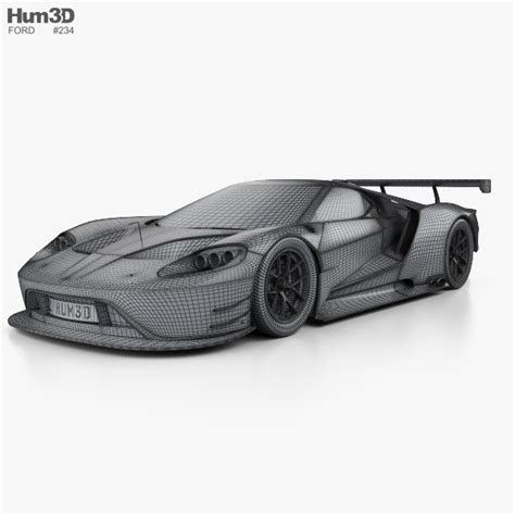 Ford GT Le Mans Race Car 2016 3D model - Download Vehicles on 3DModels.org