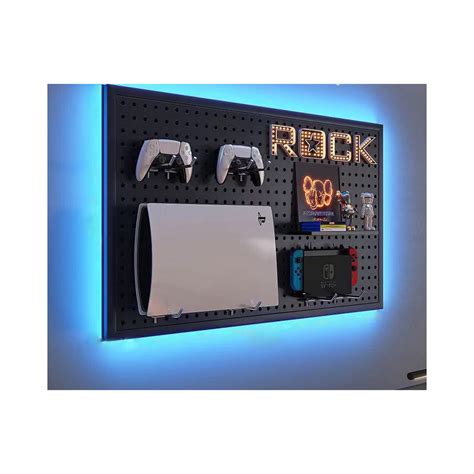 Black Pegboard Wall Shelf