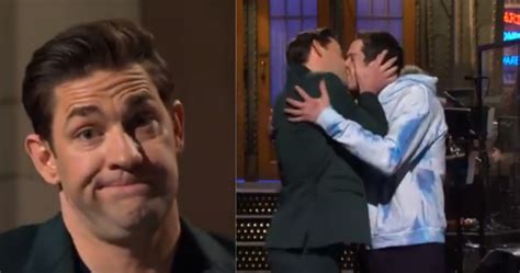 John Krasinski Kissed Pete Davidson And Twitter Has Some Thoughts