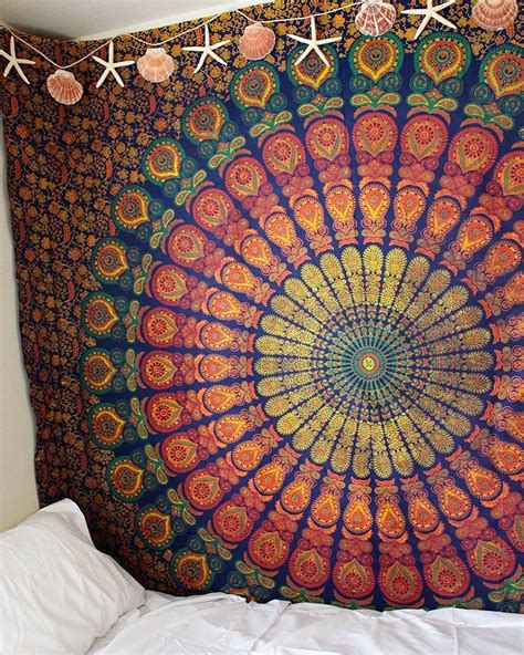 Large Size Polyester Fabric Indian Mandala Wall Hanging Tapestry Wall ...