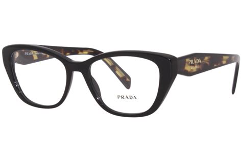 Prada PR-19WV 1AB1O1 Eyeglasses Women's Black Full Rim Cat Eye 53-17 ...