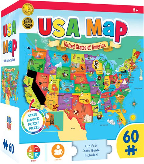 USA Map Puzzle (60 Pieces) | MasterPieces