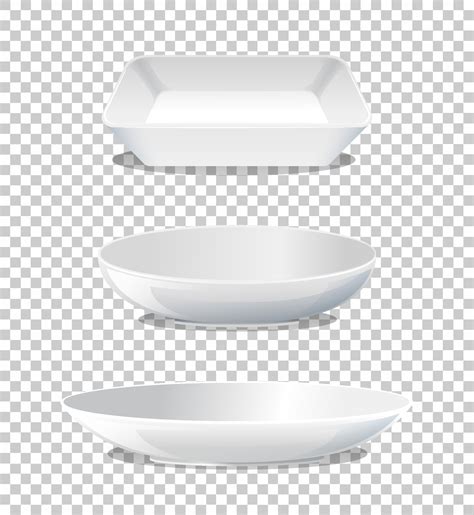 Set of white plain plate side view 3549361 Vector Art at Vecteezy