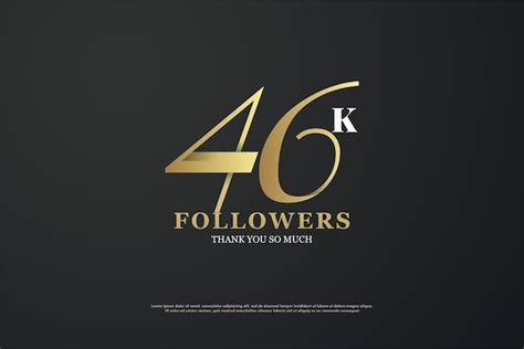 Premium Vector | 46k followers with classic numbers.