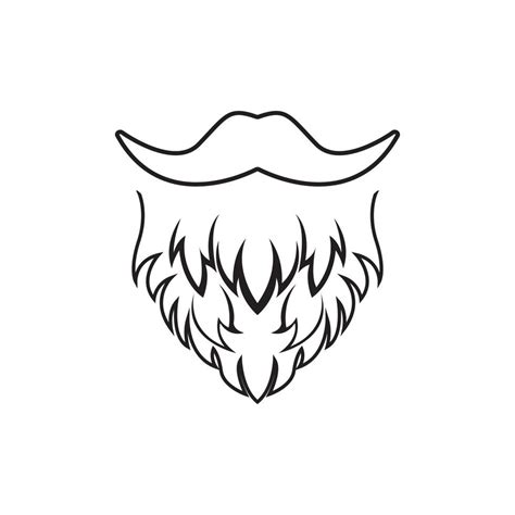 Beard icon logo and mustache vector 21740804 Vector Art at Vecteezy